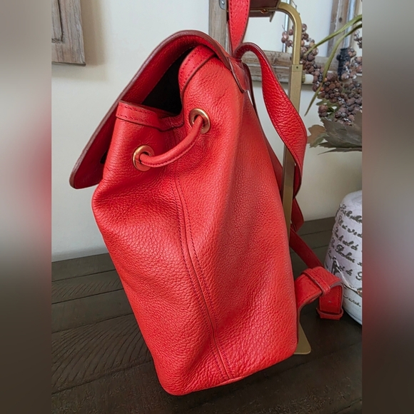 Marc By Marc Jacobs Cinch Backpack Burnt Orange Pebble Grain Leather - Picture 9 of 11